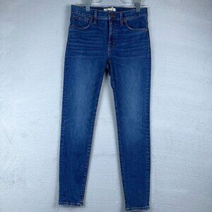 Madewell 9" Mid Rise Skinny Jeans Denim Stretch Womens Pendale Wash Blue Size 29